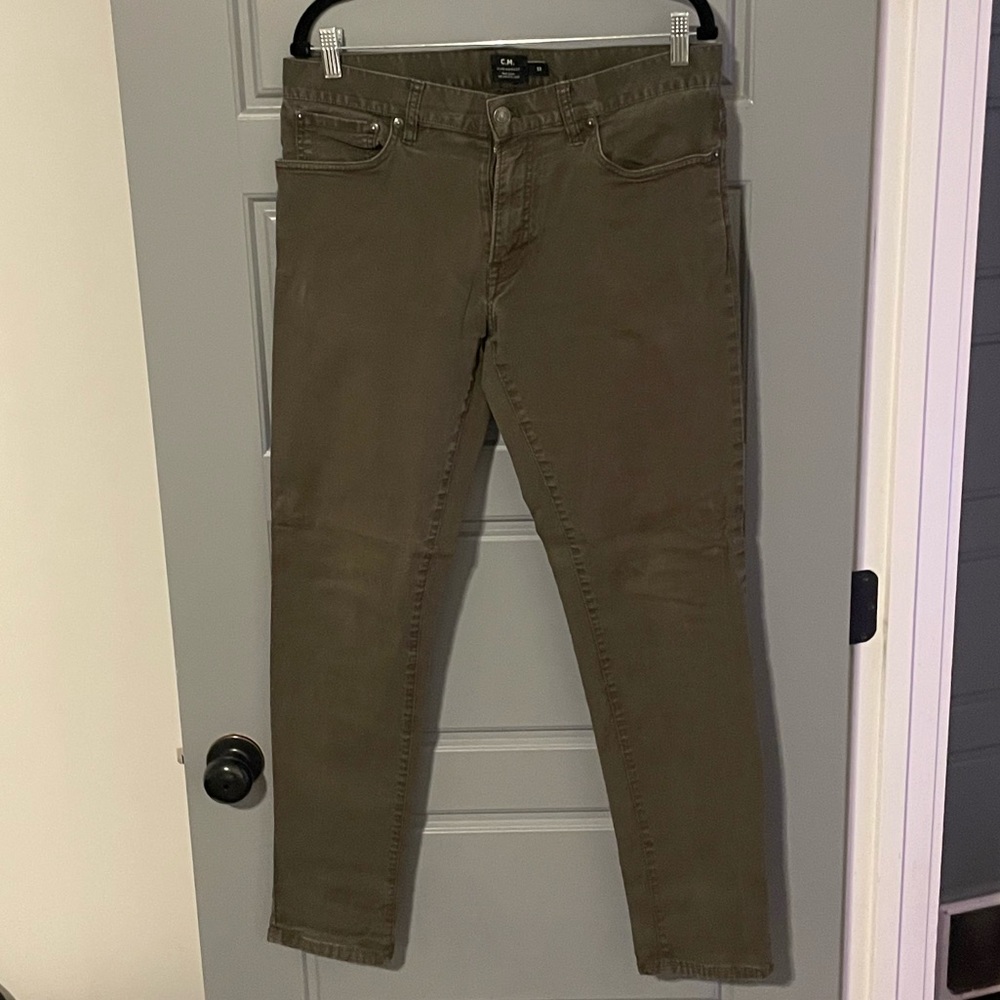 Men’s hunter green Club Monaco denim pants